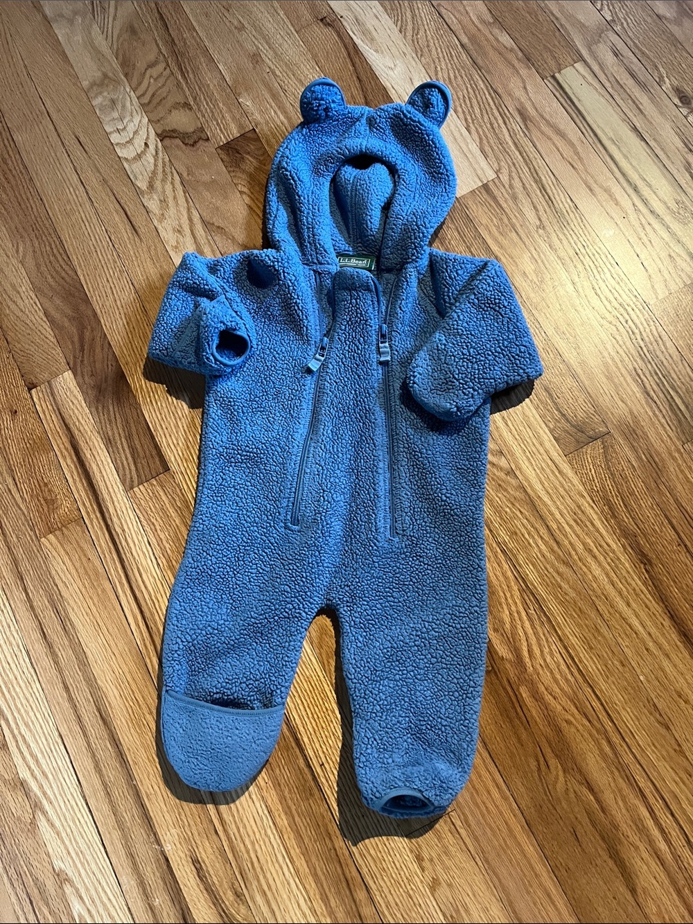 L.L. Bean Infants’ Hi-Pile Fleece Bunting – Blue (Size 3-6 Months)